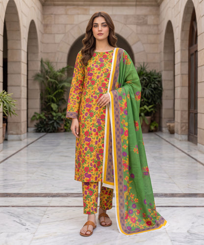 Coco Prints Summer Digital Fancy Printed Lawn 3PC