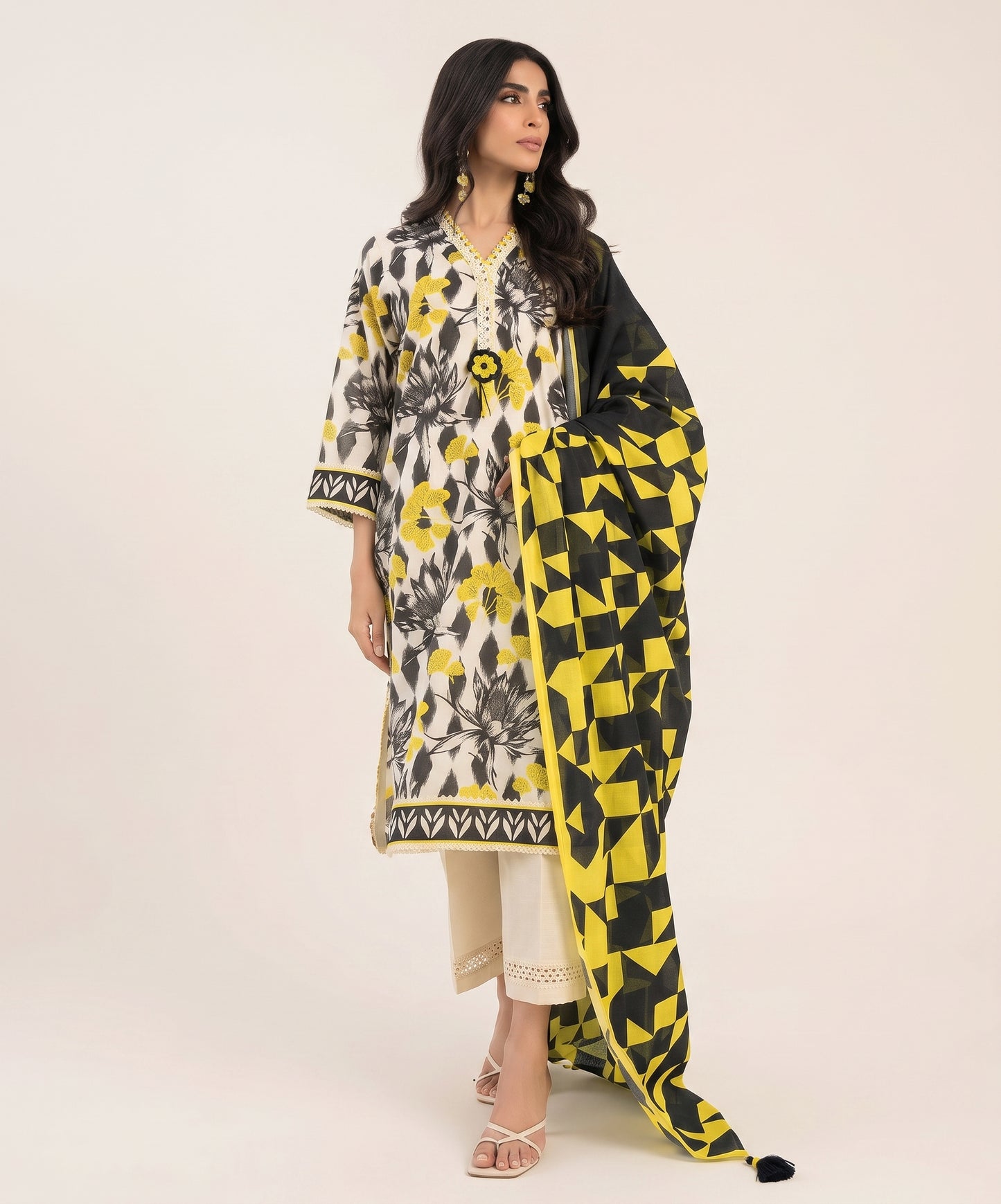 Alkaram Studio Digital Printed Lawn 3PC