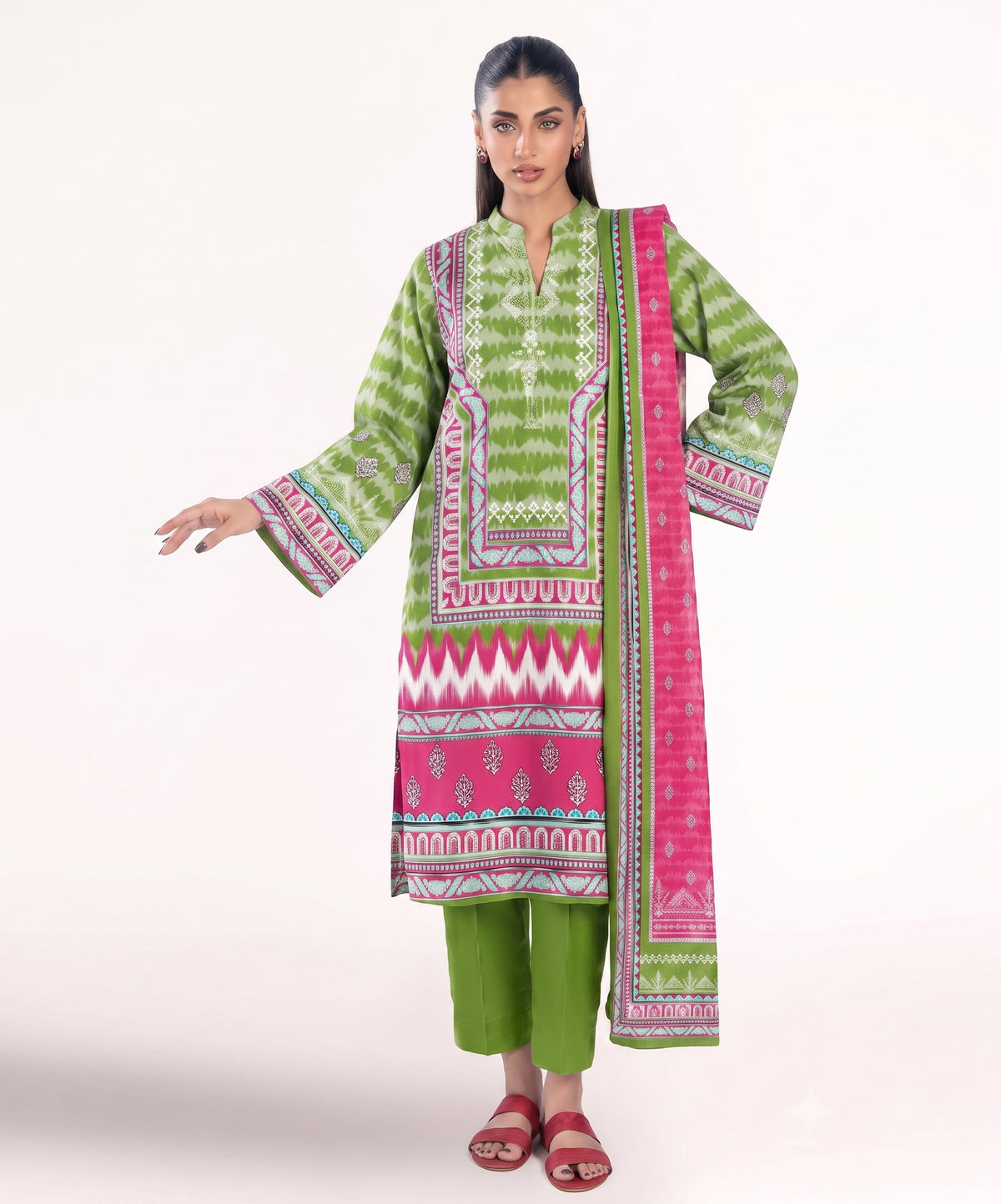Gul Ahmed Digital Printed Lawn 3PC