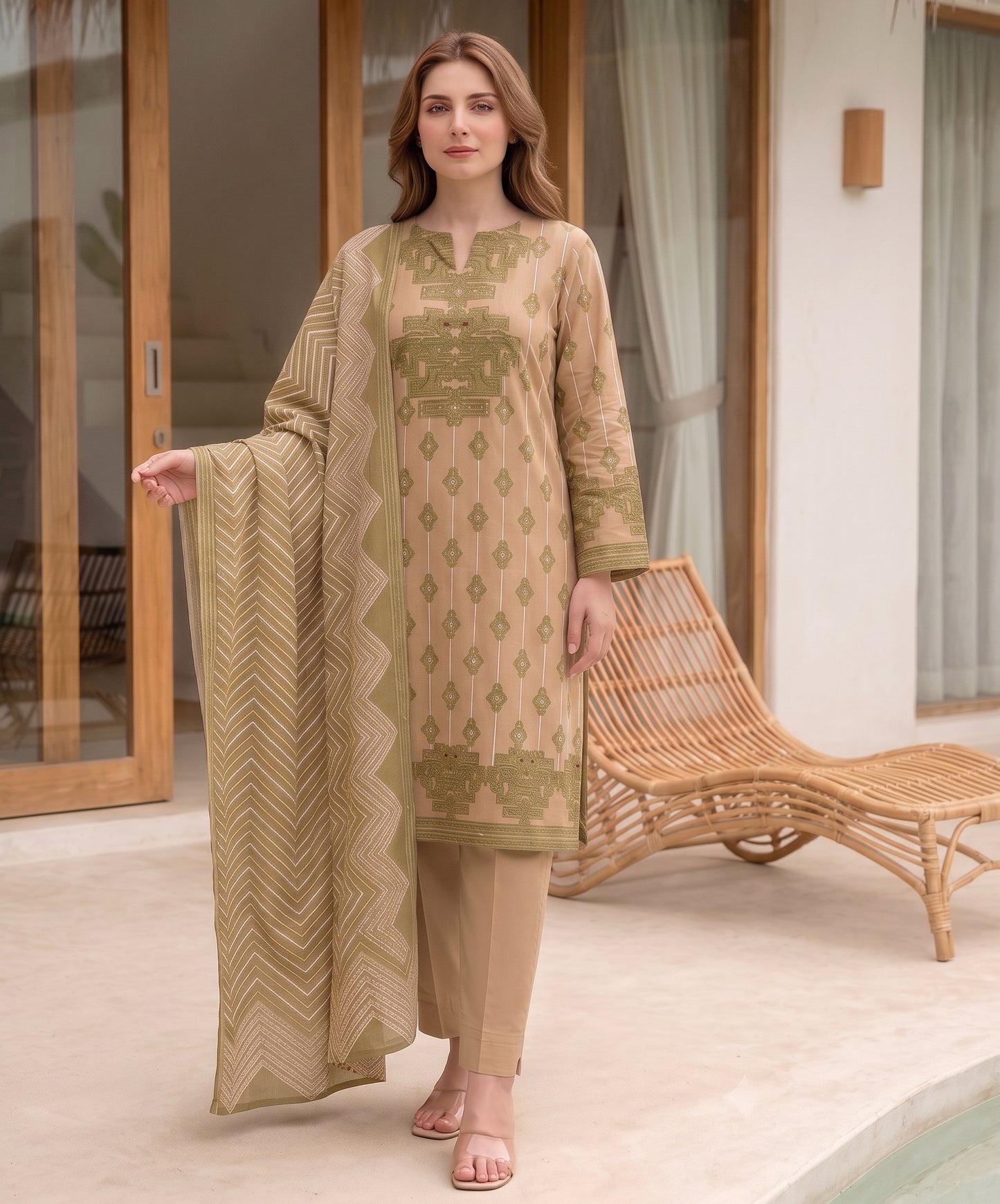 Nisha Designer Digital Printed Lawn 3PC