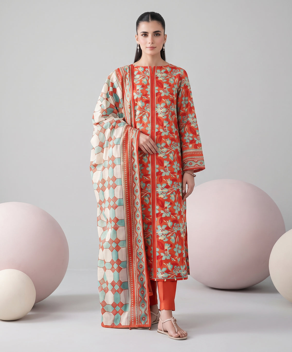 Nishat Digital Printed Linen 3PC