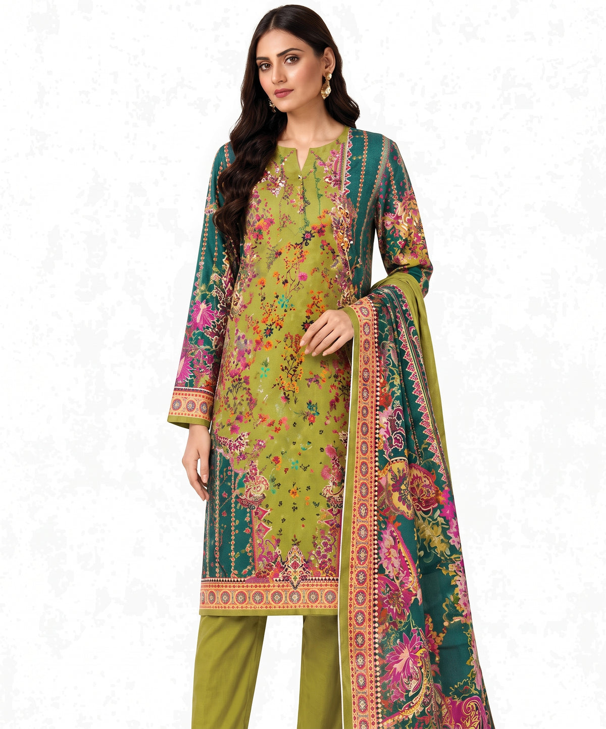 Bonanza Satrangi Digital Printed Karandi 3PC