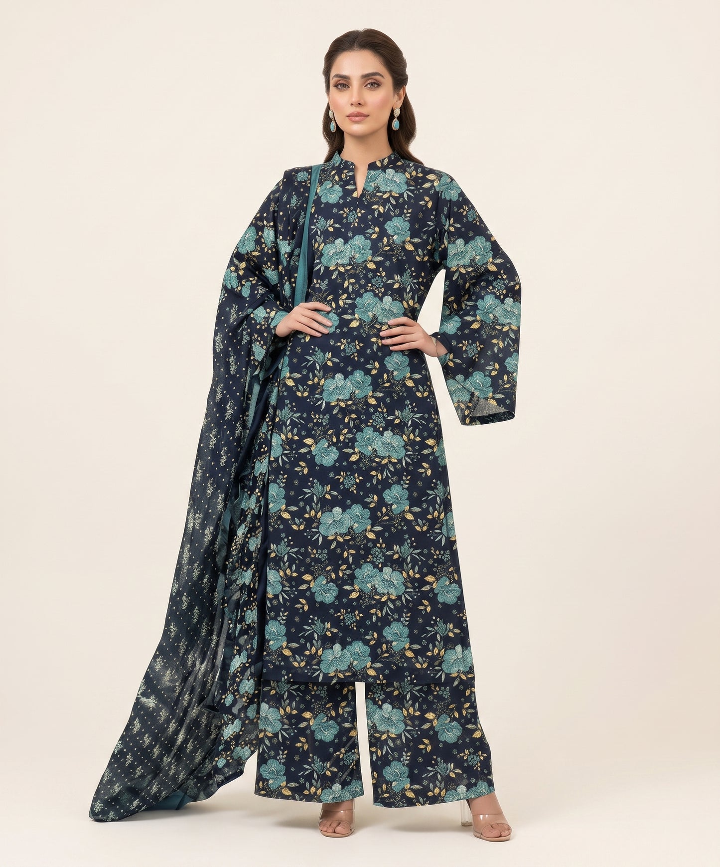 Bareeze Summer Digital Printed Lawn 3PC