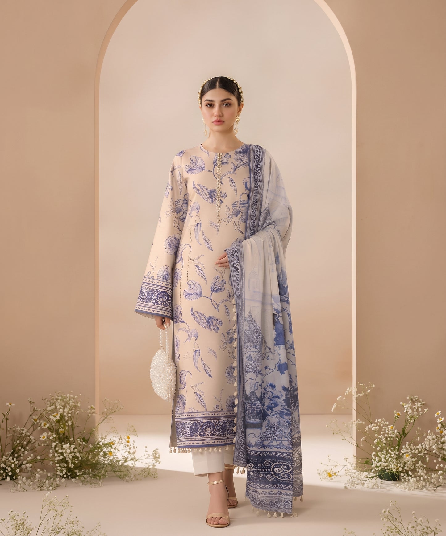 Madham By Lala Digital Printed Airjet Lawn 3PC