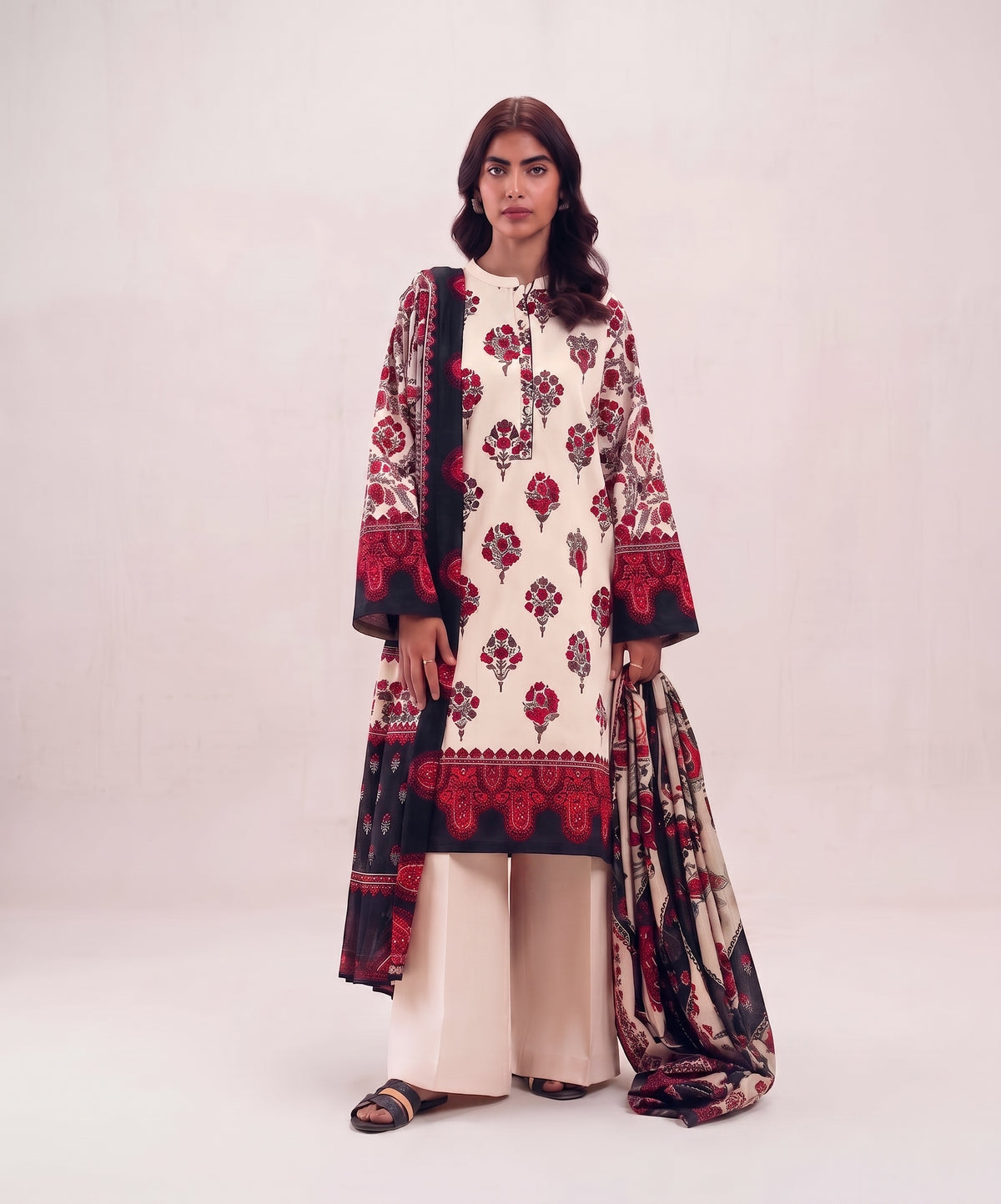 Beechtree Digital Printed Linen 3PC