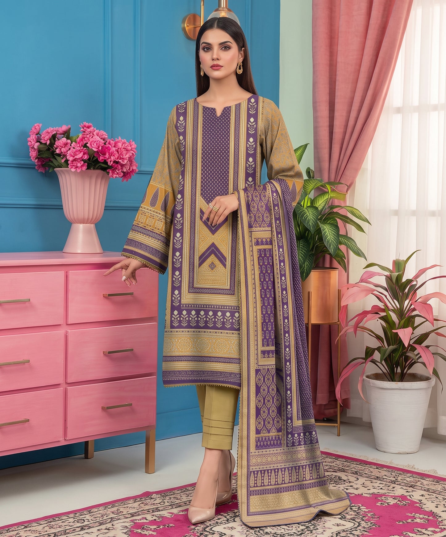 Jofa Digital Fancy Printed Lawn 3PC