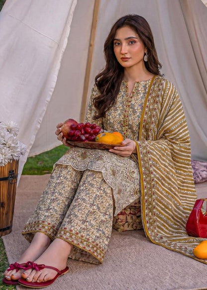 Aabroo By Anaya Noor Emb With Laser-Cut Lawn 3PC