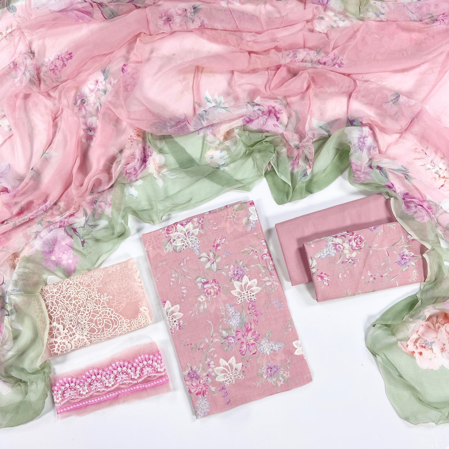 Mausummery Embroidered & Printed Lawn 3PC
