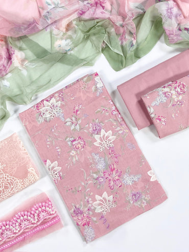 Mausummery Embroidered & Printed Lawn 3PC
