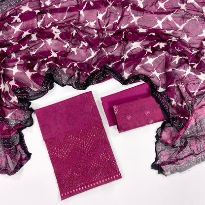 Mausummery Embroidered & Printed Lawn 3PC