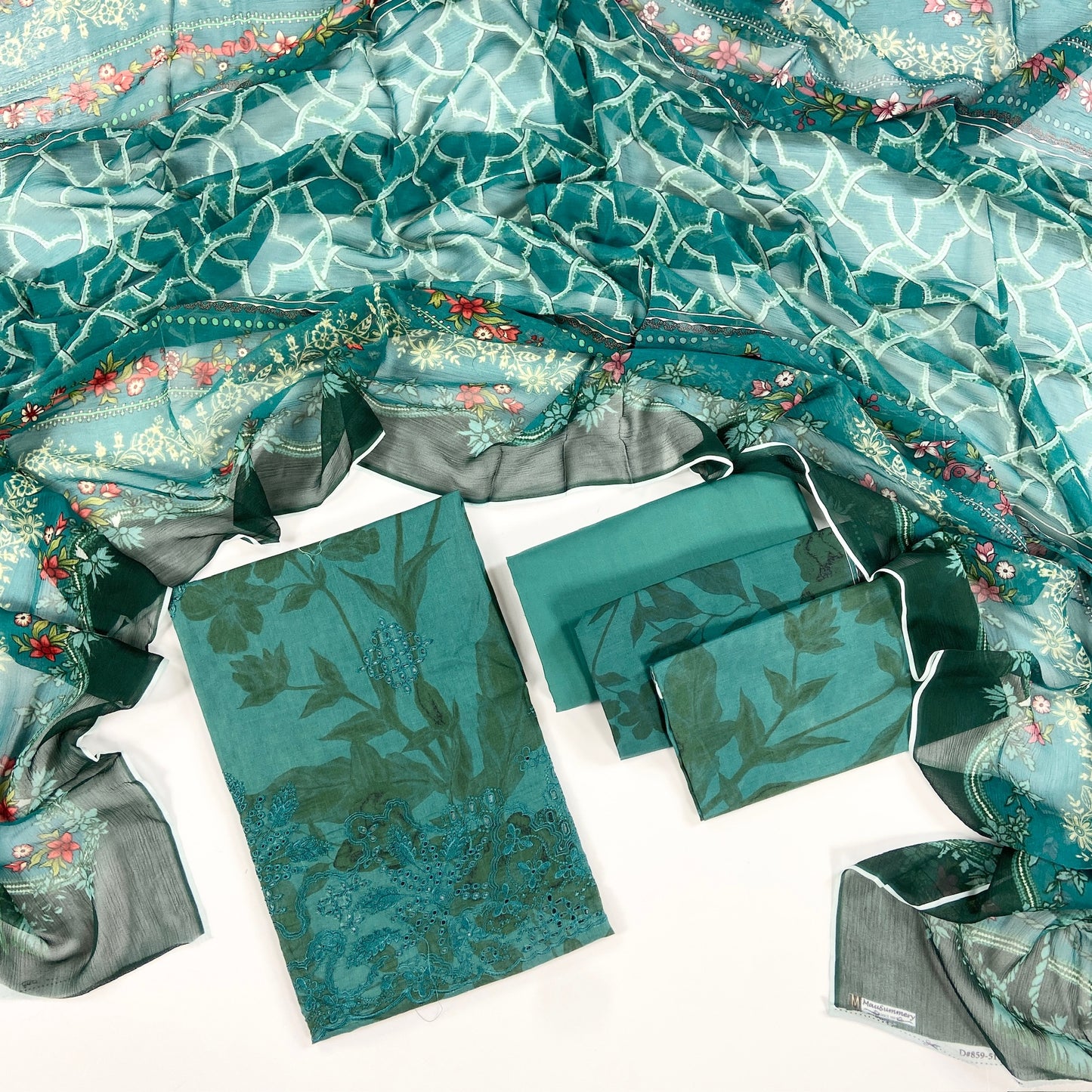 Mausummery Embroidered & Printed Lawn 3PC