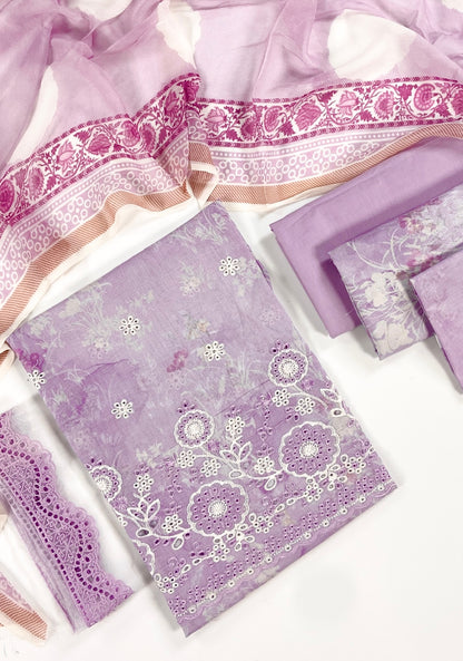 Mausummery Embroidered & Printed Lawn 3PC