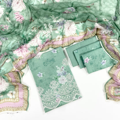 Mausummery Embroidered & Printed Lawn 3PC