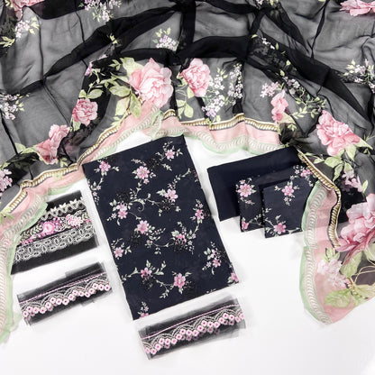 Mausummery Embroidered & Printed Lawn 3PC
