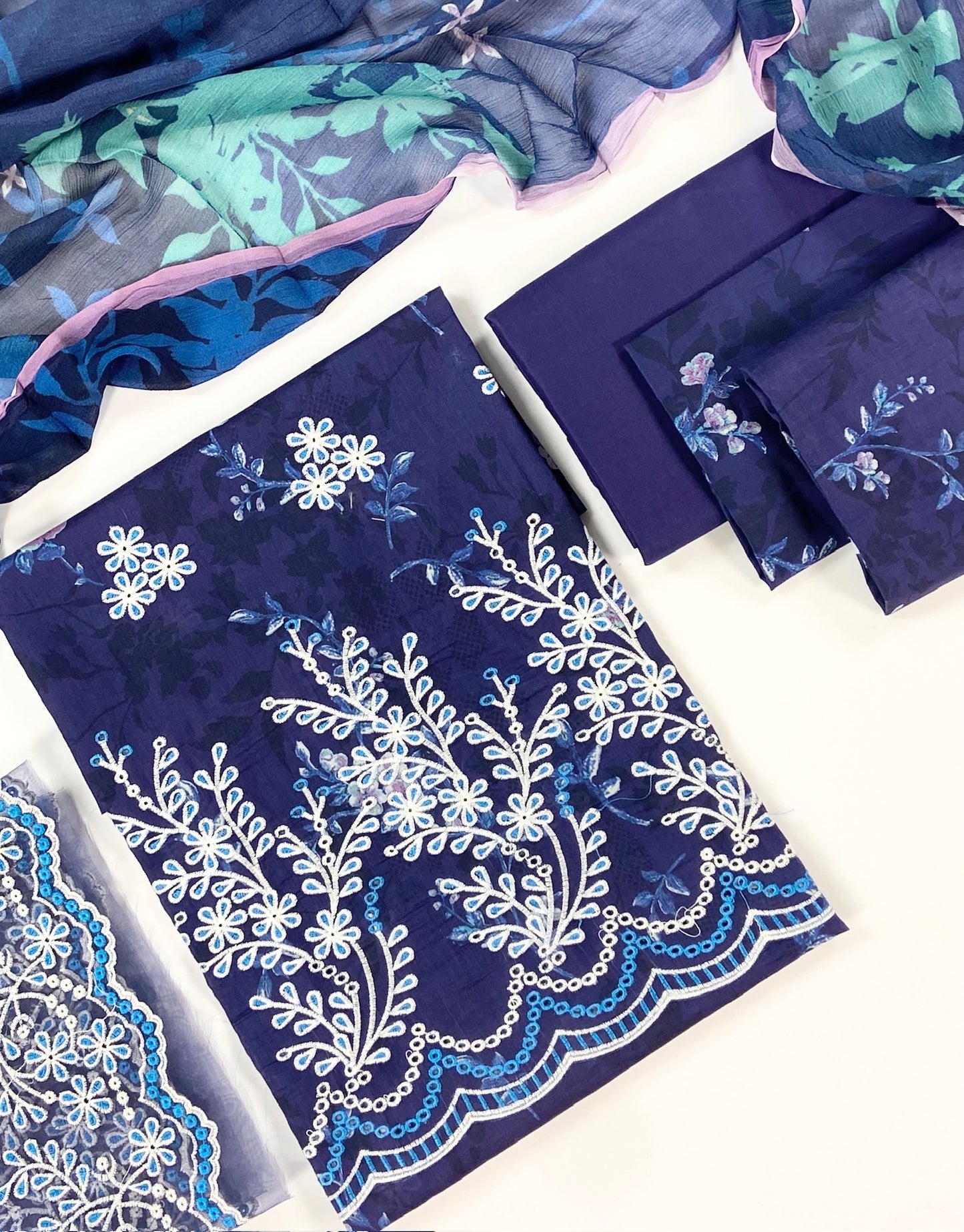 Mausummery Embroidered & Printed Lawn 3PC
