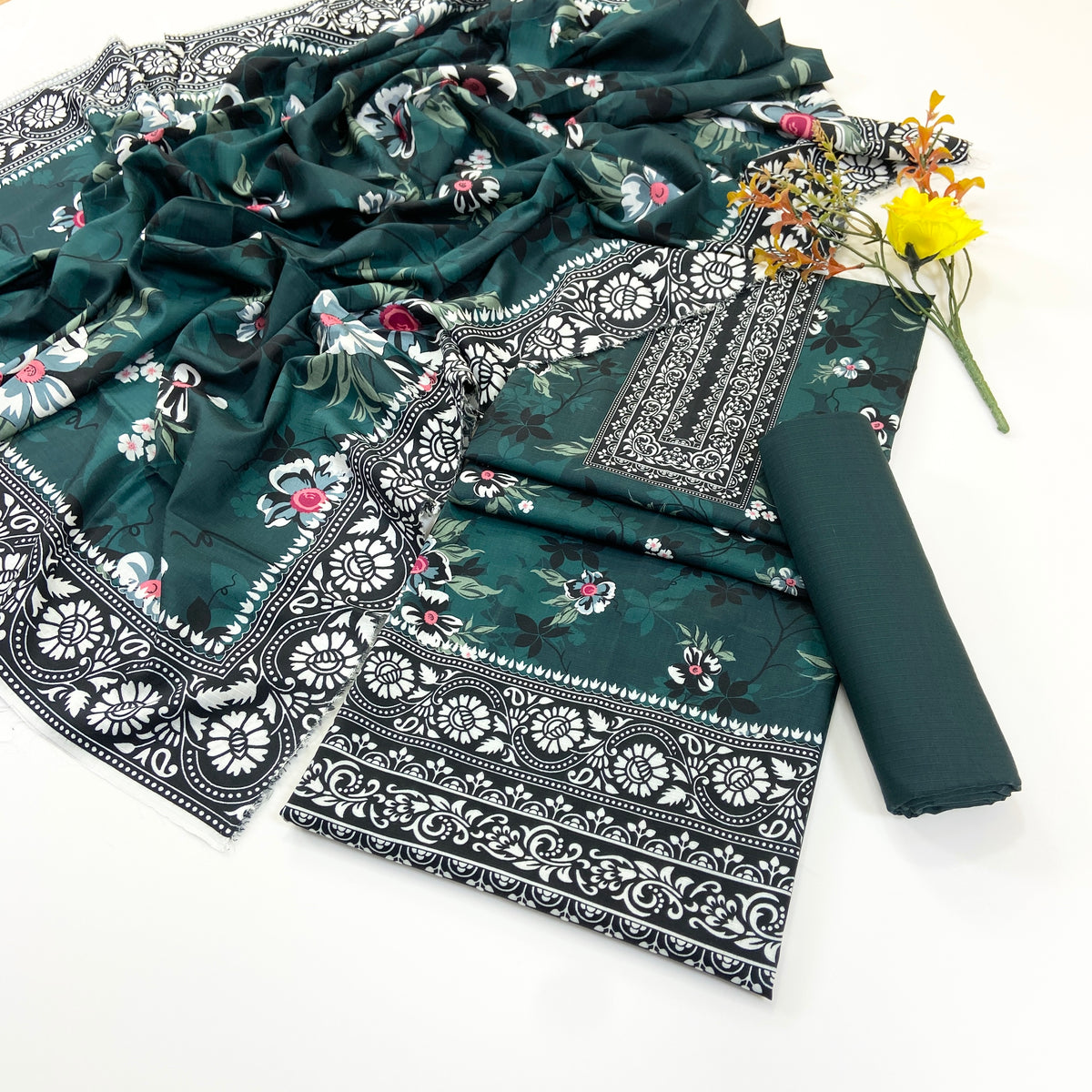 Kayseria Digital Printed Bana Dora Linen 3PC