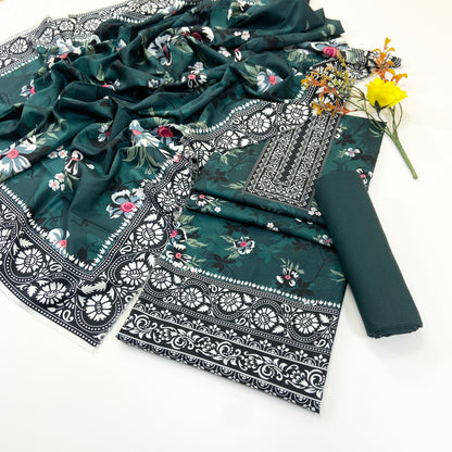 Kayseria Digital Printed Bana Dora Linen 3PC
