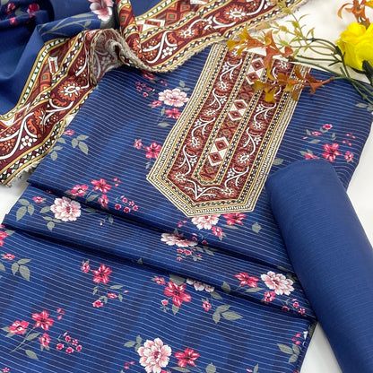 Kayseria Digital Printed Bana Dora Linen 3PC