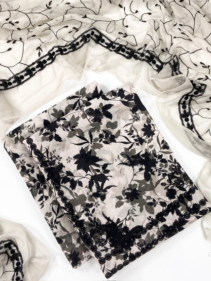 Ethnc Printed & Embroidered Lawn 3PC