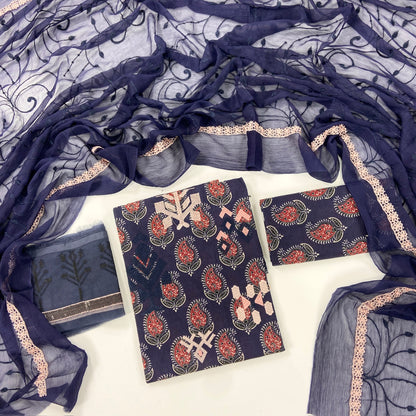 Ethnc Printed & Embroidered Lawn 3PC