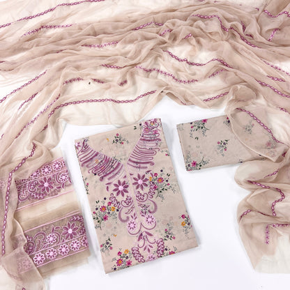 Ethnc Printed & Embroidered Lawn 3PC