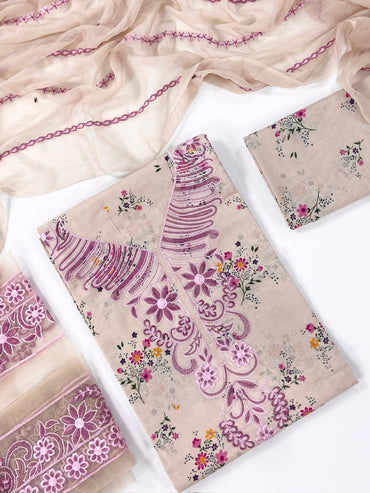 Ethnc Printed & Embroidered Lawn 3PC
