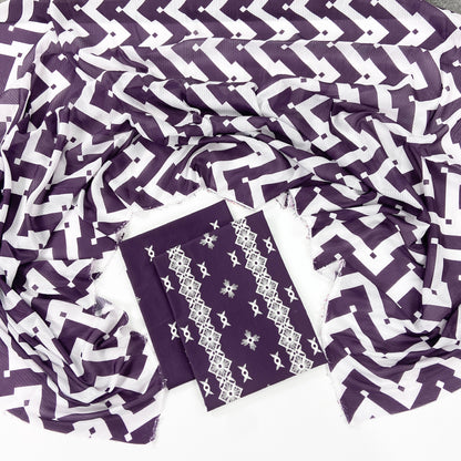 Charizma Plain Embroidered Lawn 2PC