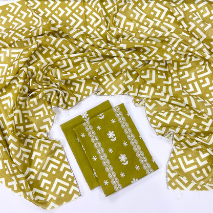 Charizma Plain Embroidered Lawn 2PC