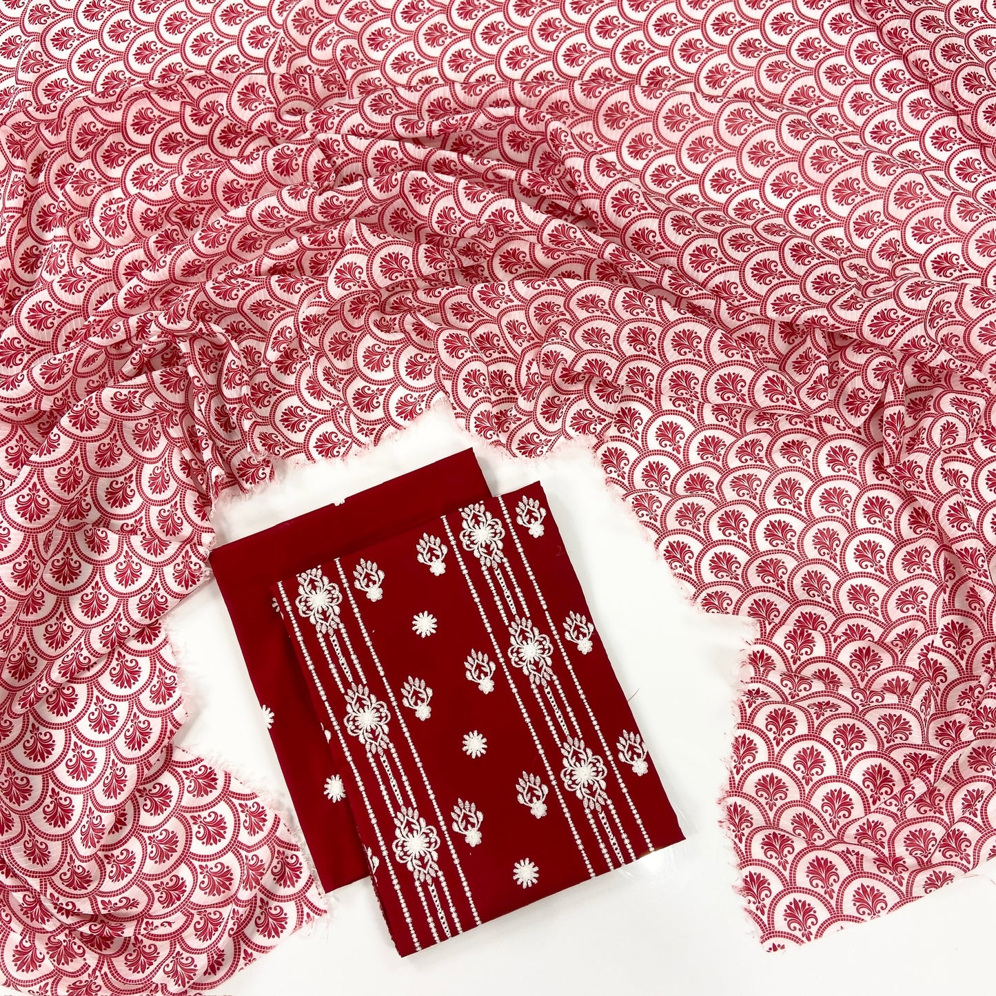 Charizma Plain Embroidered Lawn 2PC