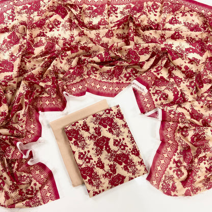 Alkaram Digital Printed Lawn 3PC