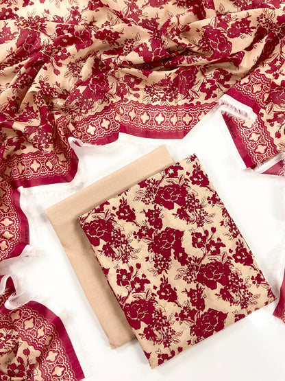 Alkaram Digital Printed Lawn 3PC