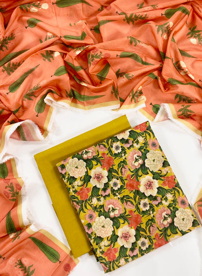 Alkaram Digital Printed Lawn 3PC