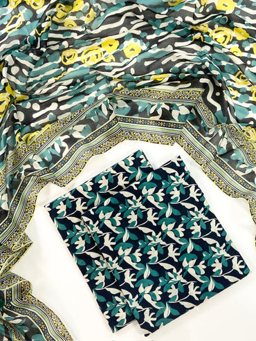 Anaya Noor Digital Printed Lawn With Voil Dupatta 3PC