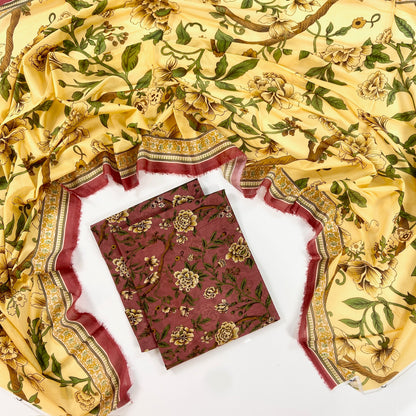 Anaya Noor Digital Printed Lawn With Voil Dupatta 3PC