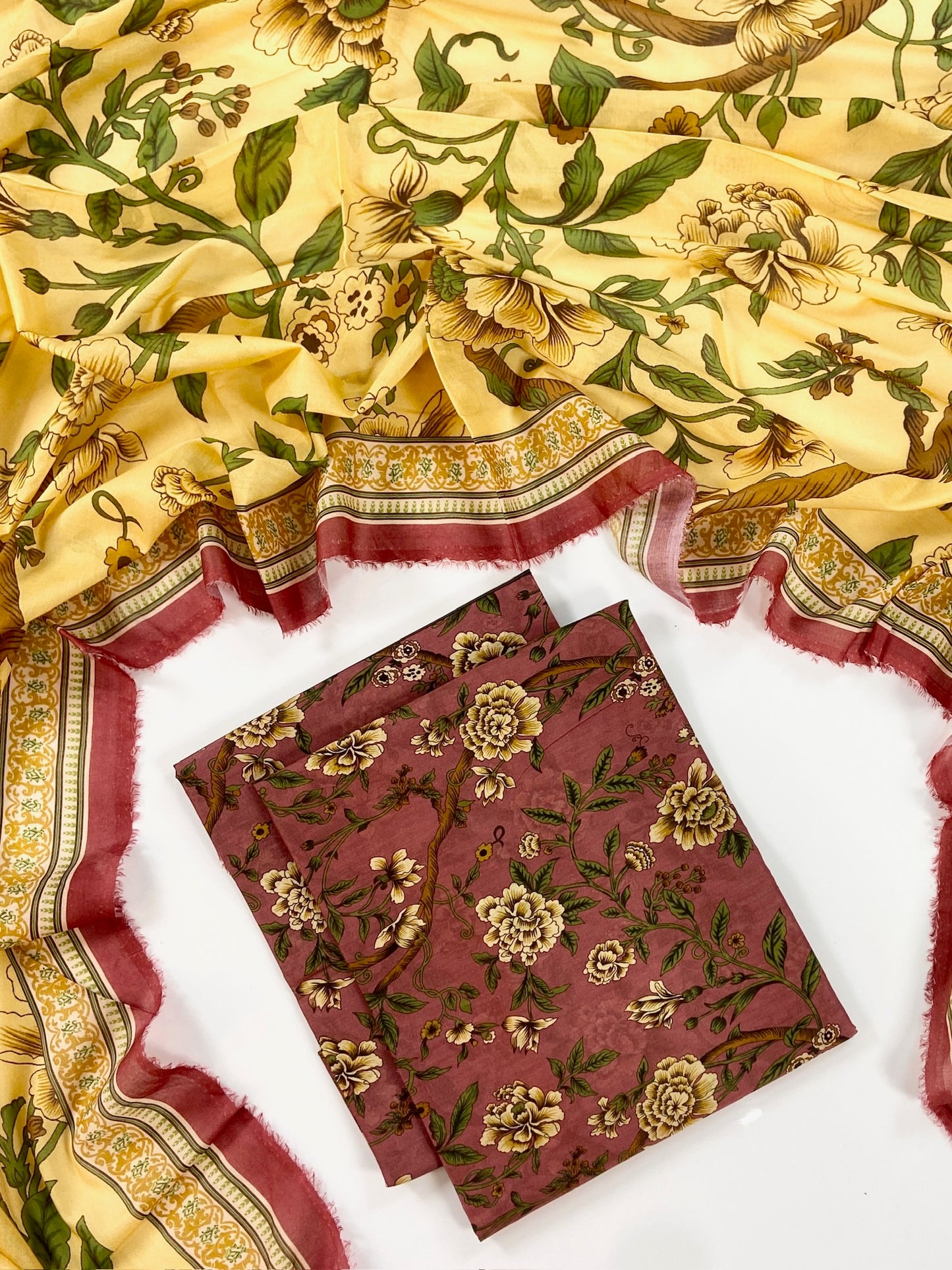Anaya Noor Digital Printed Lawn With Voil Dupatta 3PC