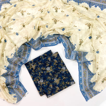 Anaya Noor Digital Printed Lawn With Voil Dupatta 3PC
