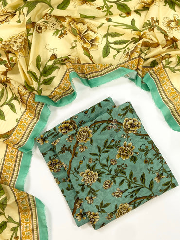 Anaya Noor Digital Printed Lawn With Voil Dupatta 3PC