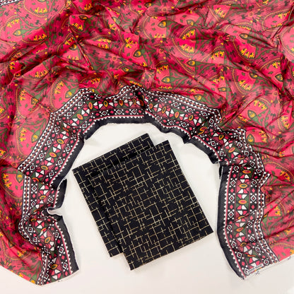 Anaya Noor Digital Printed Lawn With Voil Dupatta 3PC