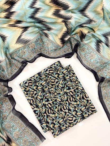 Anaya Noor Digital Printed Lawn With Voil Dupatta 3PC