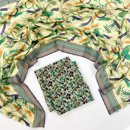 Anaya Noor Digital Printed Lawn With Voil Dupatta 3PC