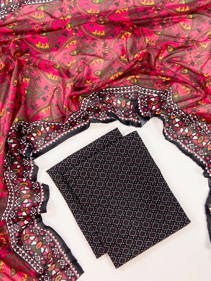 Anaya Noor Digital Printed Lawn With Voil Dupatta 3PC