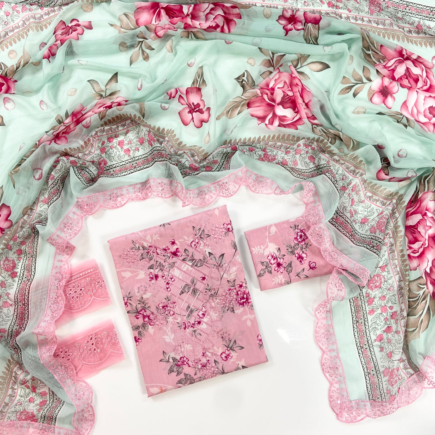 Neeshay Embroiderd & Digital Printed Lawn 3PC