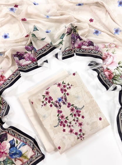 Mashaim Digital Printed Lawn 3PC