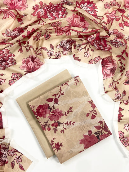 Mashaim Digital Printed Lawn 3PC