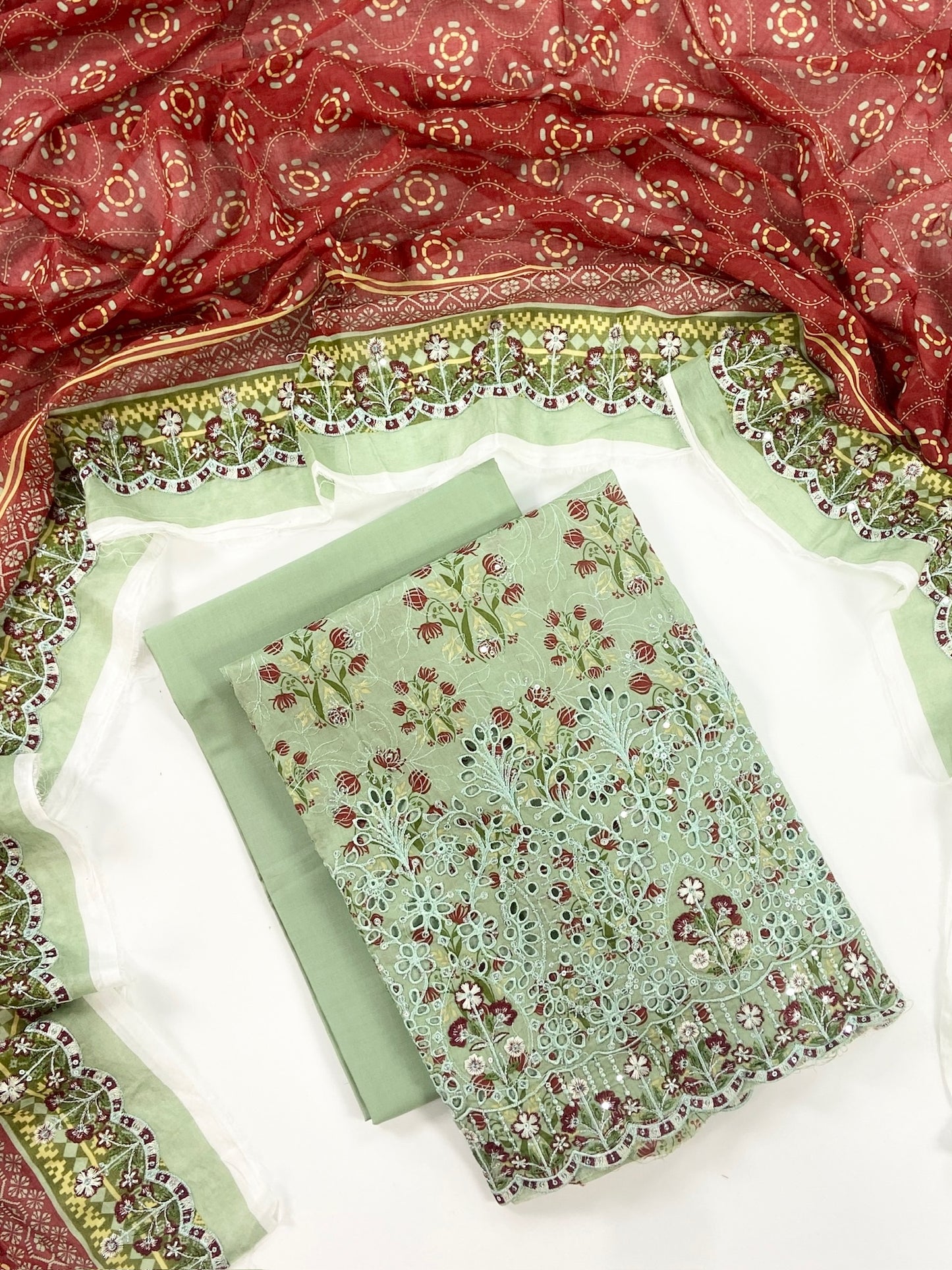 Zesh Airjet Printed Embroidered Lawn With Boring Work 3PC