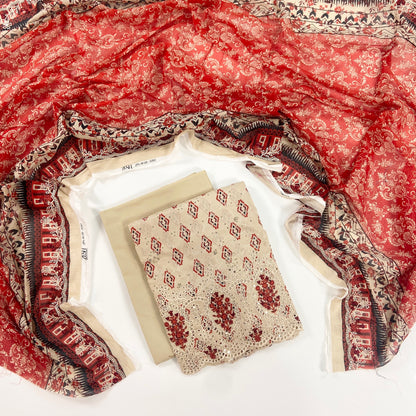 Zesh Airjet Printed Embroidered Lawn With Boring Work 3PC