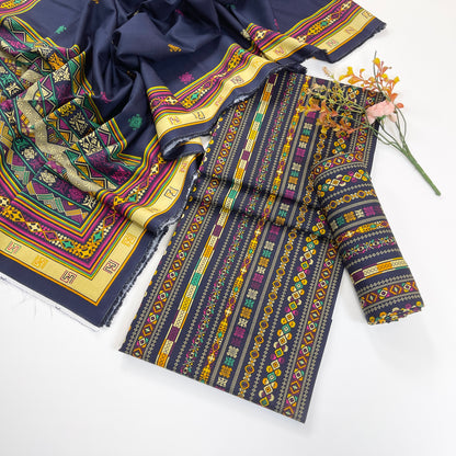 Rijja By Murashe Digital Printed Khaddar 3PC