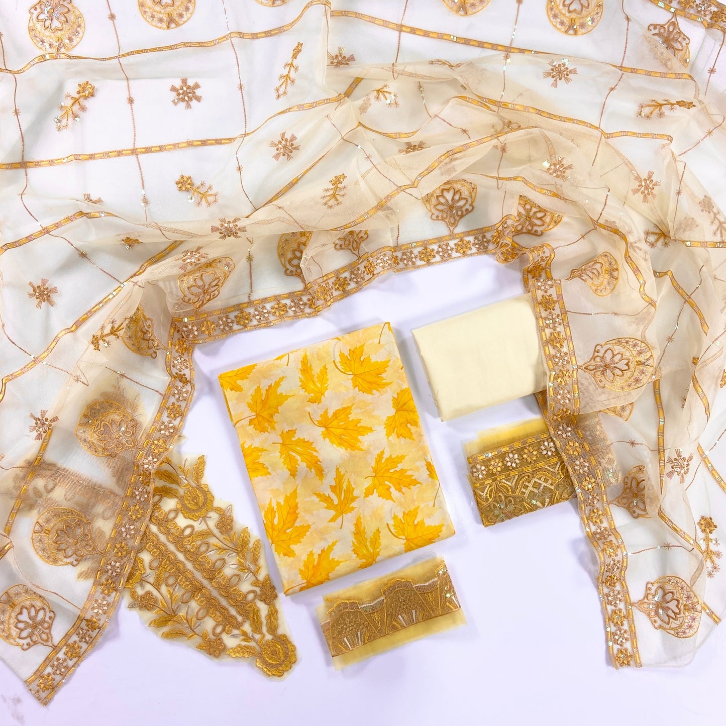 Marvel By Anaya Noor Digital Printed Lawn With Emb Patches-3PC