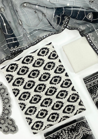 Marvel By Anaya Noor Digital Printed Lawn With Emb Patches-3PC