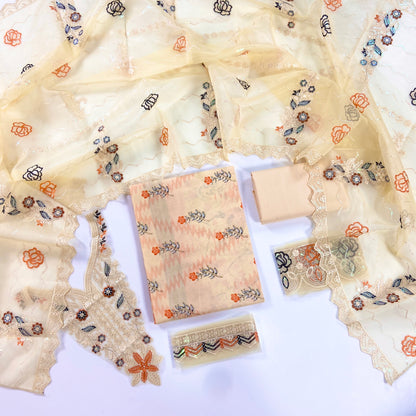 Marvel By Anaya Noor Digital Printed Lawn With Emb Patches-3PC